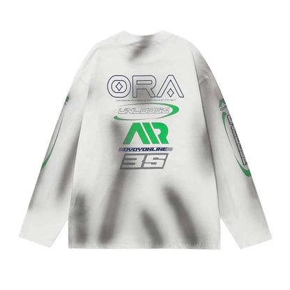 UNLOOSE Dirt Track Racing Graphic Long Sleeve - Keystreetwear