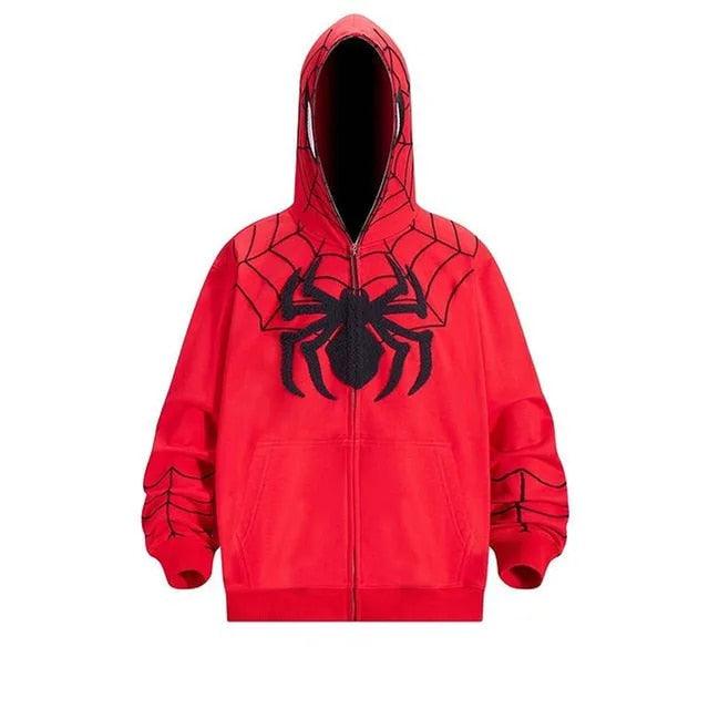 Y2K Spiderman Zip Up - Keystreetwear