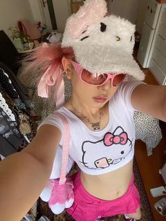 Hello Kitty hollow top hat - Keystreetwear