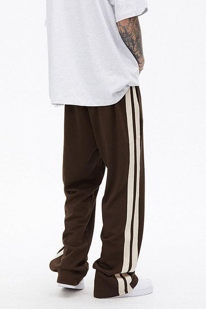 Stitching Track Loose Sweatpants - Keystreetwear