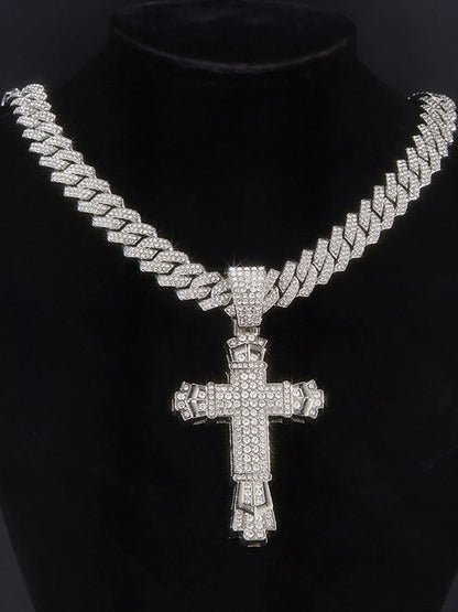 Bling Street Cross Necklace