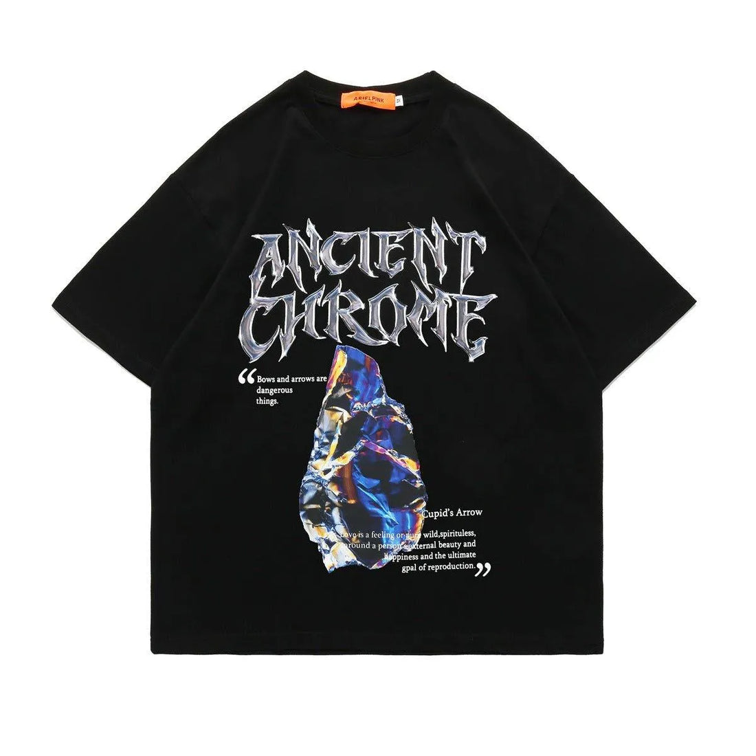 Ancient Chrome Tee Black - Keystreetwear