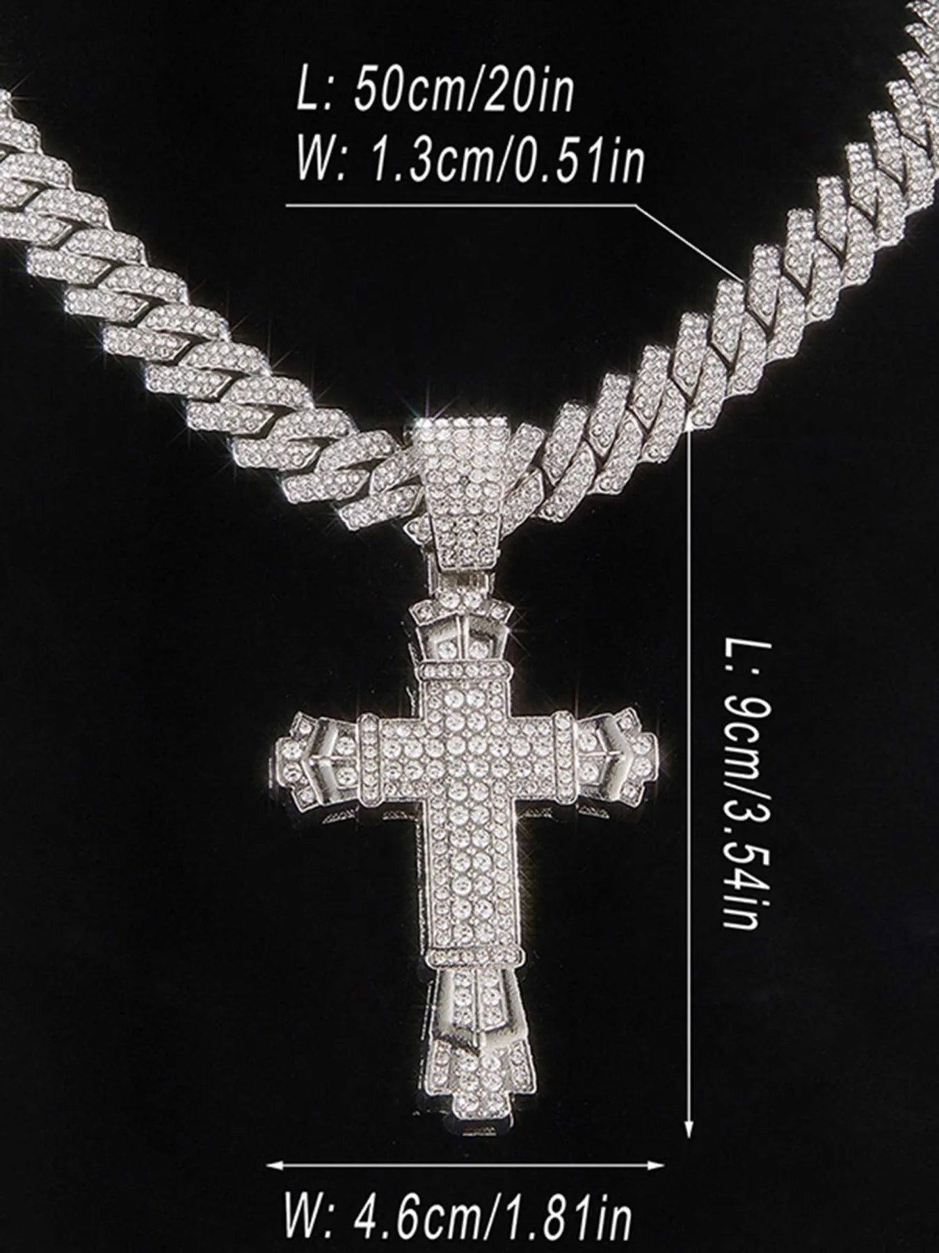 Bling Street Cross Necklace