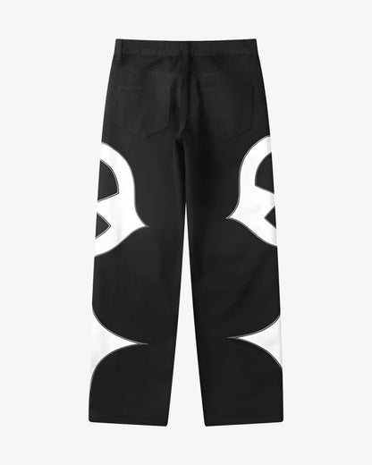 Geneva Pants Noir Backside - Y2K Streetwear