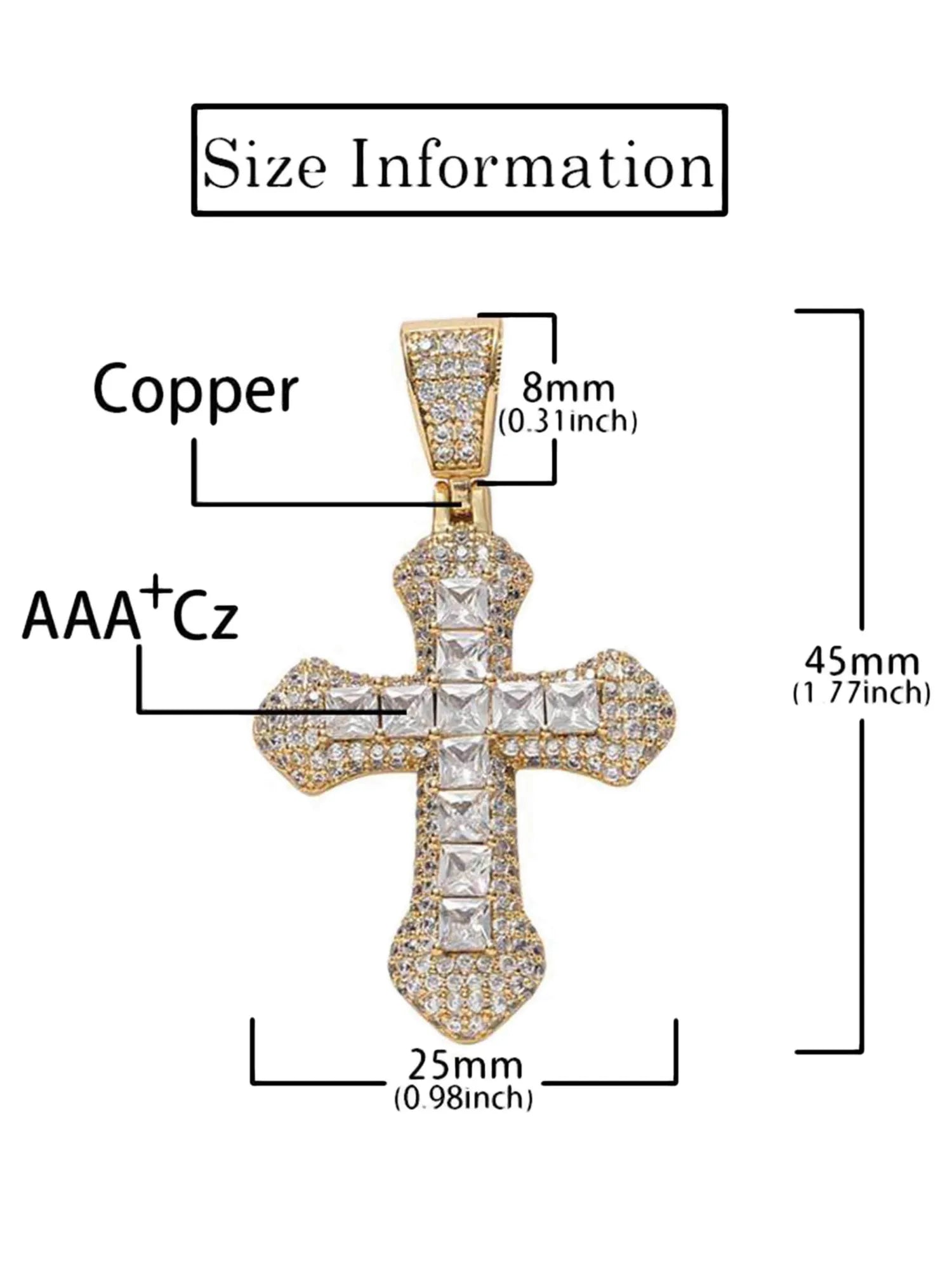 Crucifix Full Diamond Necklace