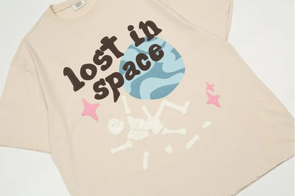 ’Lost In Space’ Graphic Print Cotton T-Shirt Tshirt