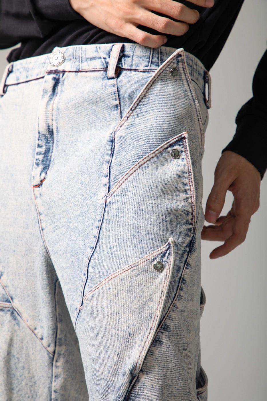 DND4DES Deconstructed Rose Petals Washed Jeans 