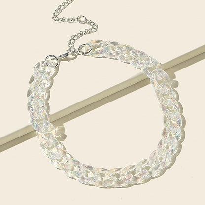 Clear Cuban Necklace -