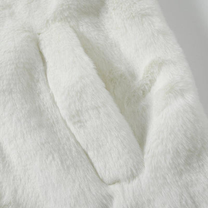 Cozy Cross Rabbit Fur Coat 