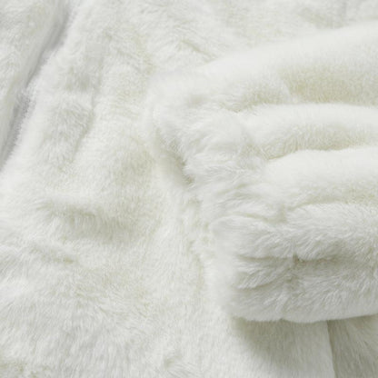 Cozy Cross Rabbit Fur Coat