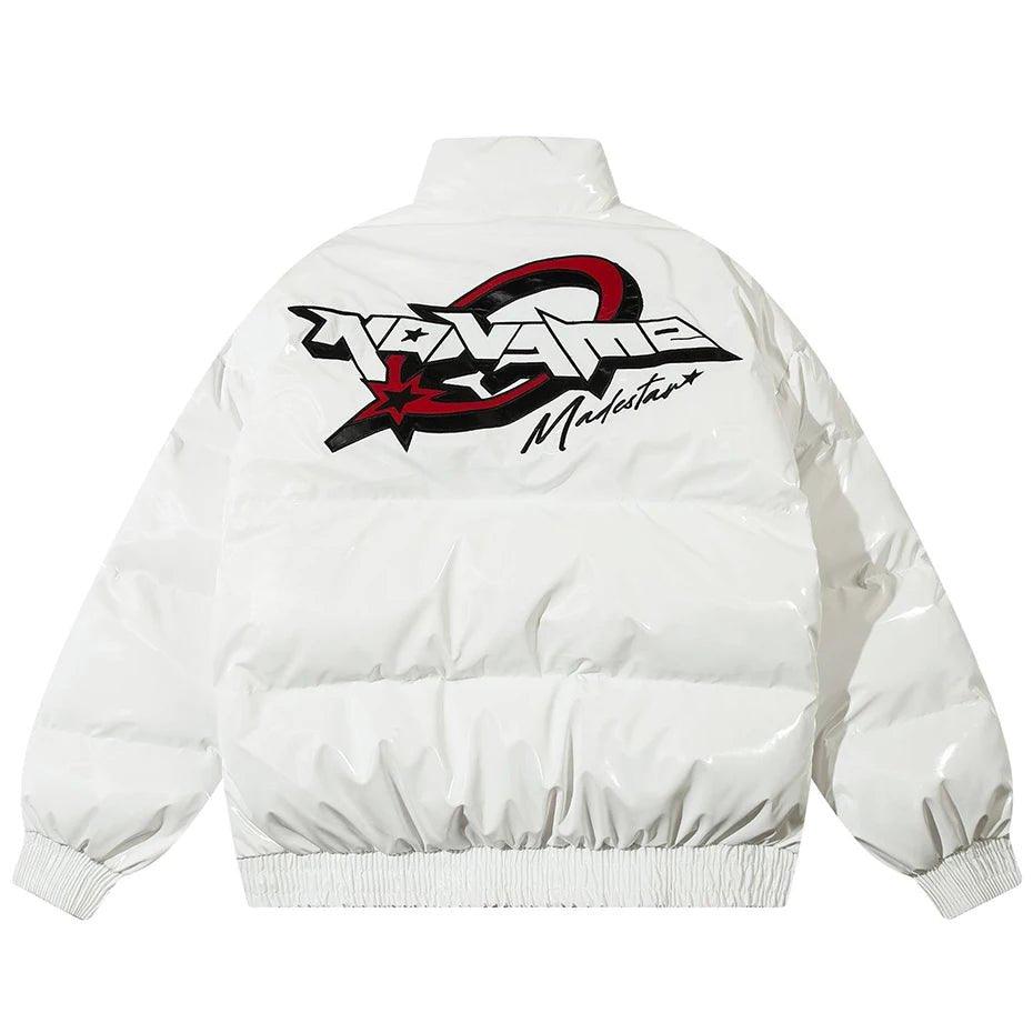 Novame Oversized Puffer Jacket White - Keystreetwear