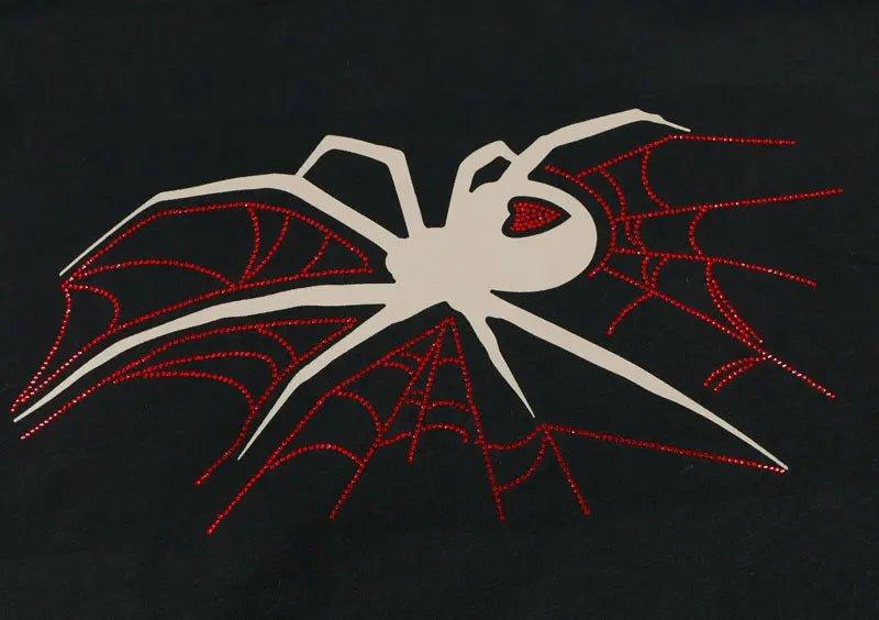 Oversized Spider Web Pullover - Keystreetwear