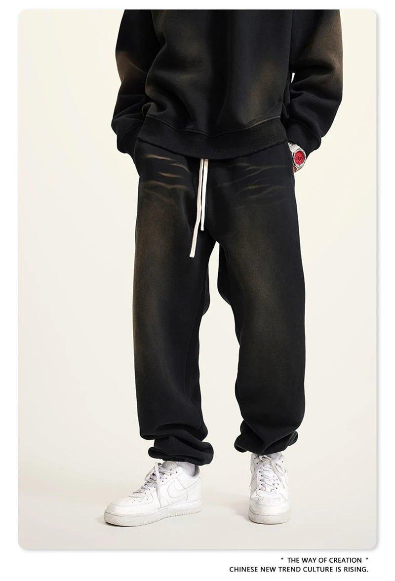 Winter Monkey Washed Fleece Sweatpants - Keystreetwear