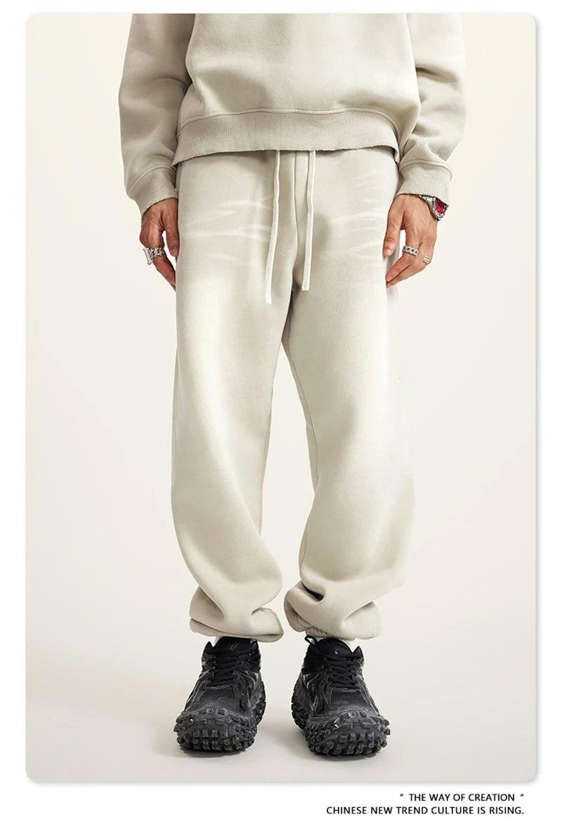 Winter Monkey Washed Fleece Sweatpants - Keystreetwear